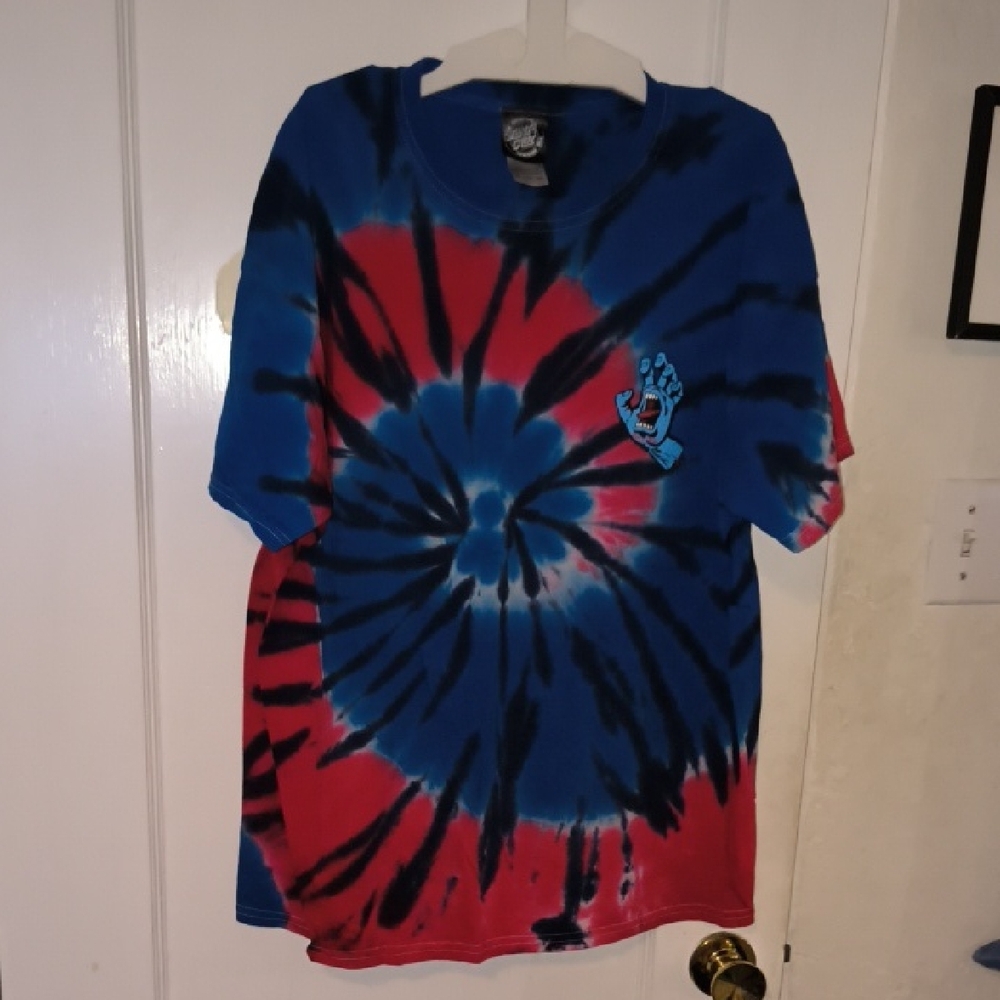 Santa Cruz Skateboards | Spiral Tee - Blue and Red